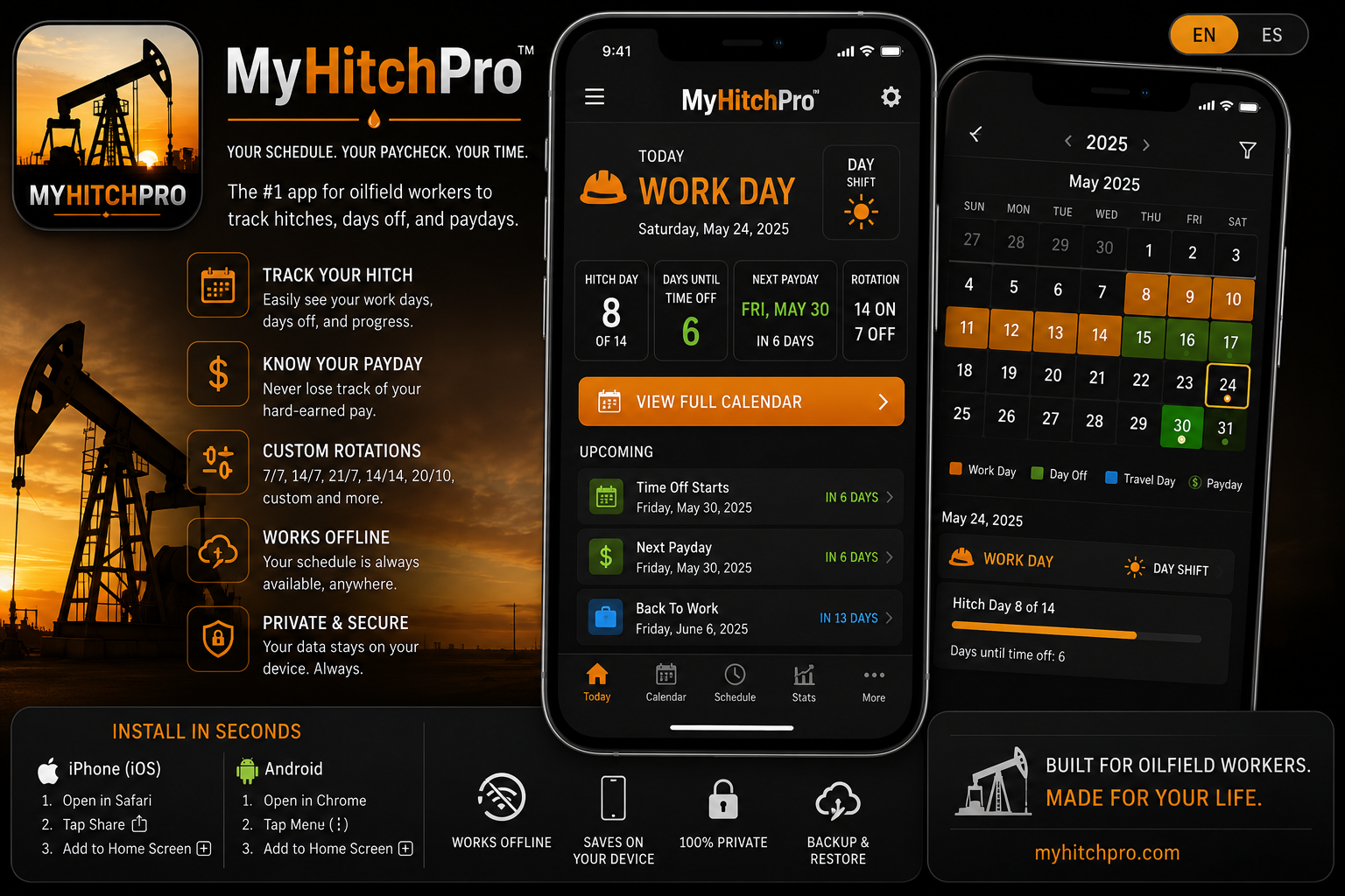 MyHitchPro mobile app preview